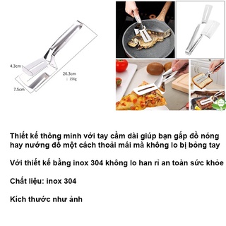Kẹp inox dùng gắp, chiên rán thức ăn 117 the23
