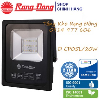 [CHÍNH HÃNG] Đèn Pha LED 20W Rạng Đông - Bảo Hành 2 Năm - Model: D CP05L/20W