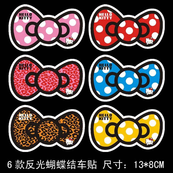 Miếng Đề Can Dán Trang Trí Xe Hơi / Cửa Sổ Hình Nơ Hoạt Hình Chống Nước