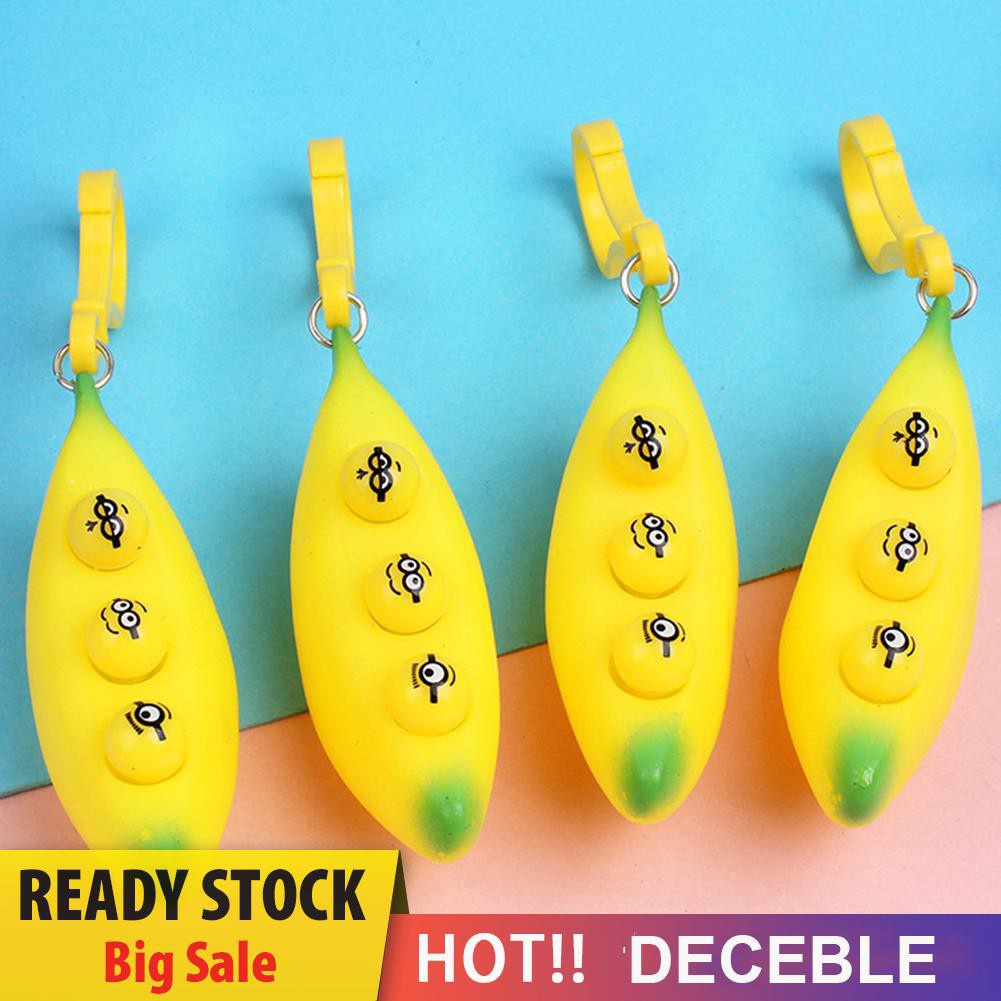 Pop It Fidget Đồ chơi Bananas Squeeze Sensory Fidget Autism Relief Stress Car Keychain Kids Đồ chơis