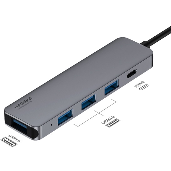 Hub chuyển đổi Hagibis 5 in 1 USBC to USB 3.0 chính hãng