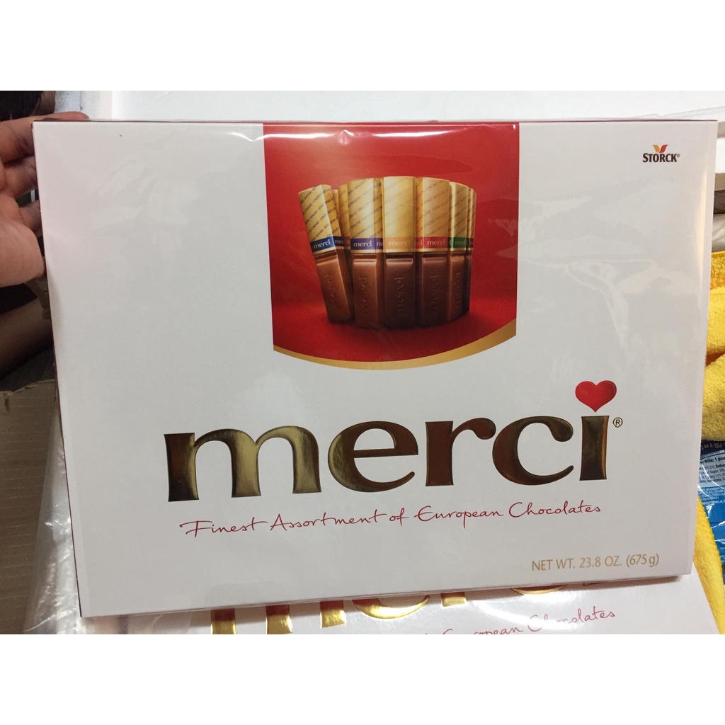 Socola thanh Merci hộp lớn 675g