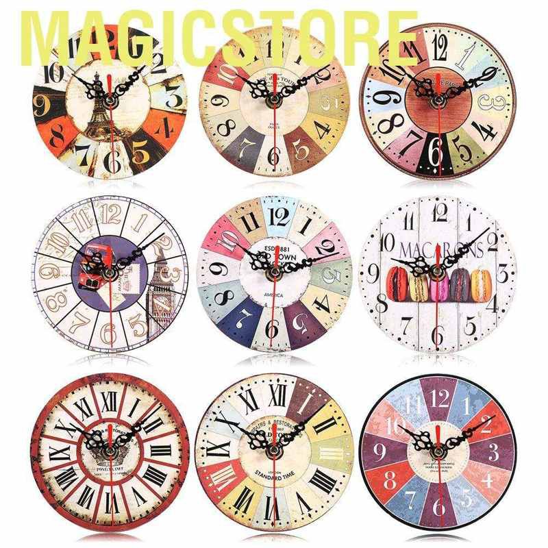 Magicstore Vintage Rustic Retro Shabby Chic Antique Kitchen Home European Style Wall Clock