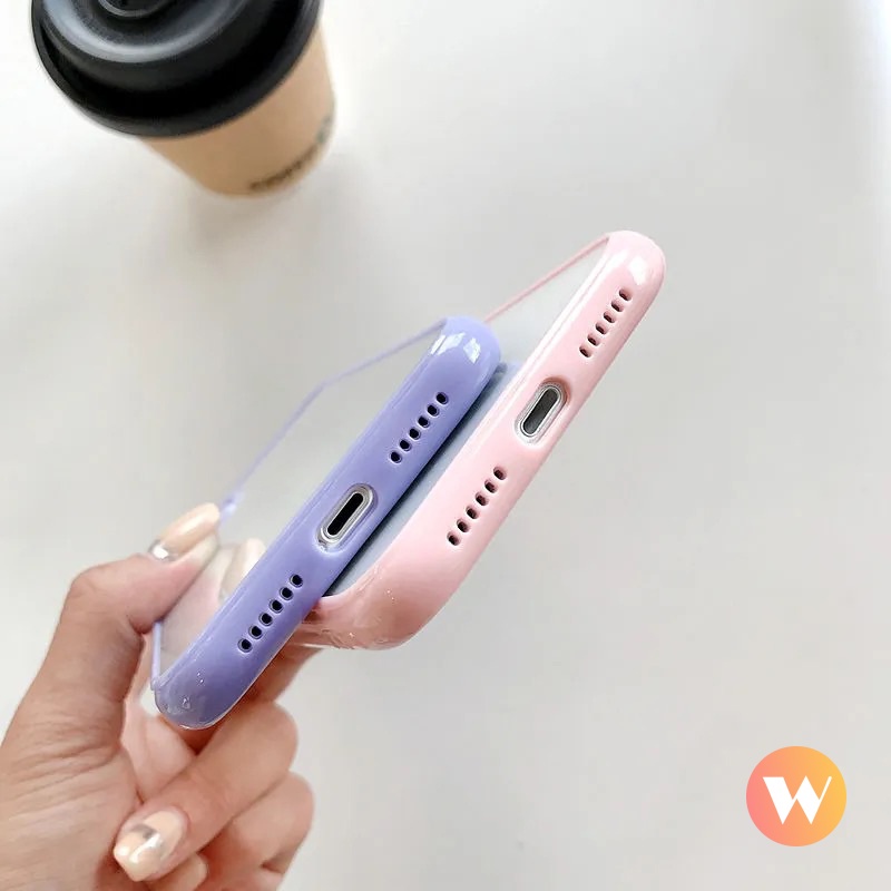 Ốp điện thoại dẻo viền màu chống sốc thích hợp cho iPhone X XR XS Max 7 8 Plus 11 Pro Max 6 6s Plus 13 12 Pro Max