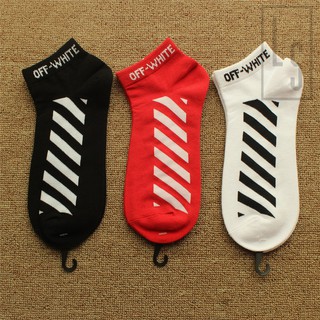 Tất vớ off white ngắn cổ ba màu