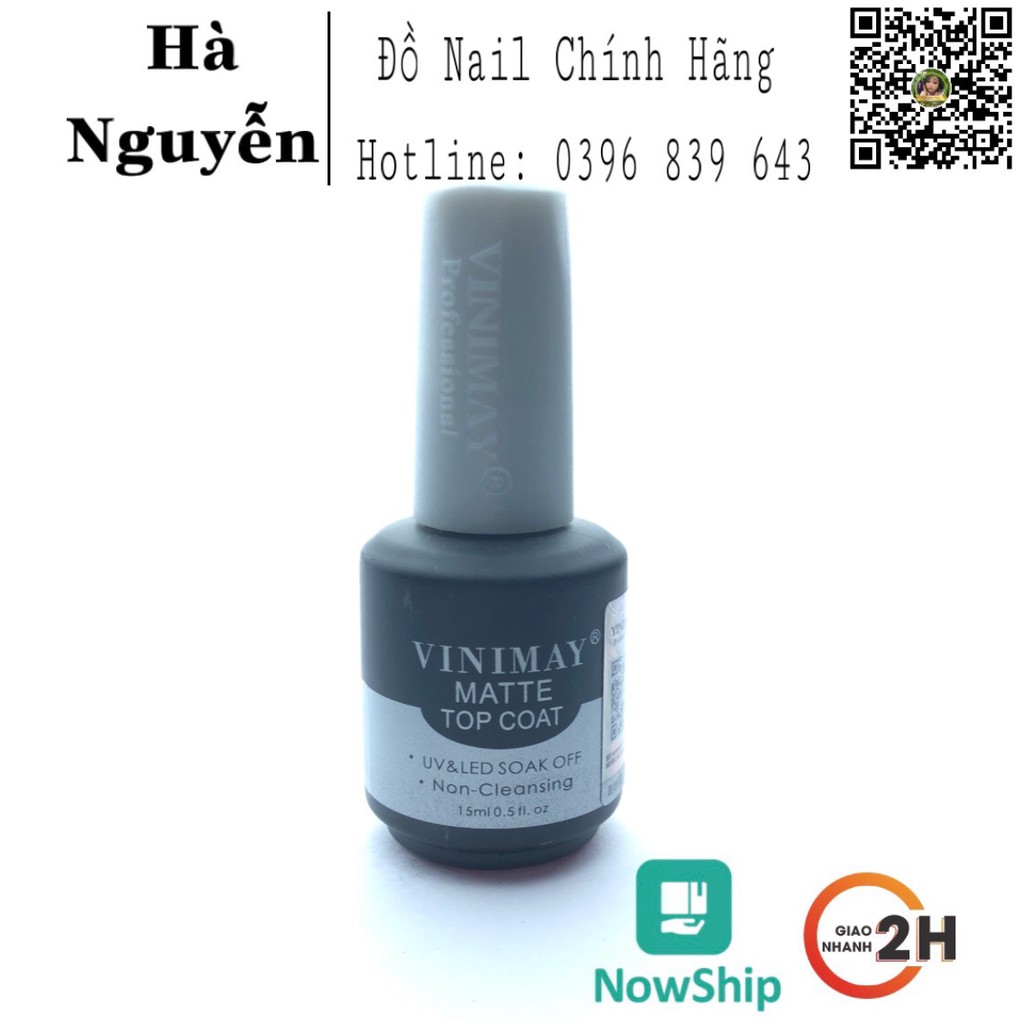 Base Top VINIMAY - Dung Dịch Sơn Gel Top Matte, Top Lì ( Top Nhám ) VINIMAY [ Hàng Chính Hãng ]