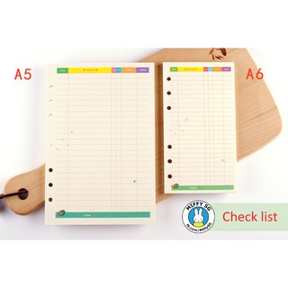 GIẤY REFILL 6 lỗ cho sổ còng/planner A5 và A6
