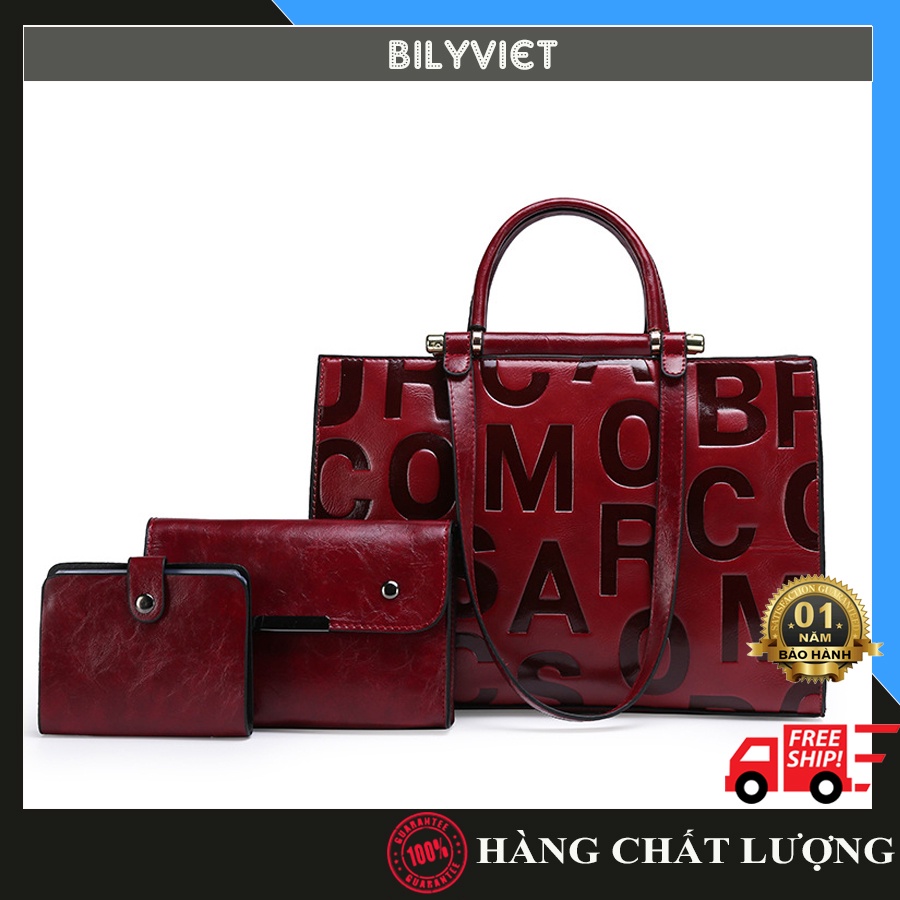 Túi đeo chéo nữ công sở, Túi xách nữ cặp mẹ con Phong cách Châu Âu, không lỗi mốt, hàng đẹp| Đồ Da BilyViet