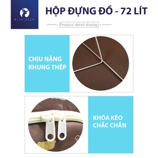 HỘP ĐỰNG QUẦN ÁO KHUNG THÉP 72L – BLUE DEER