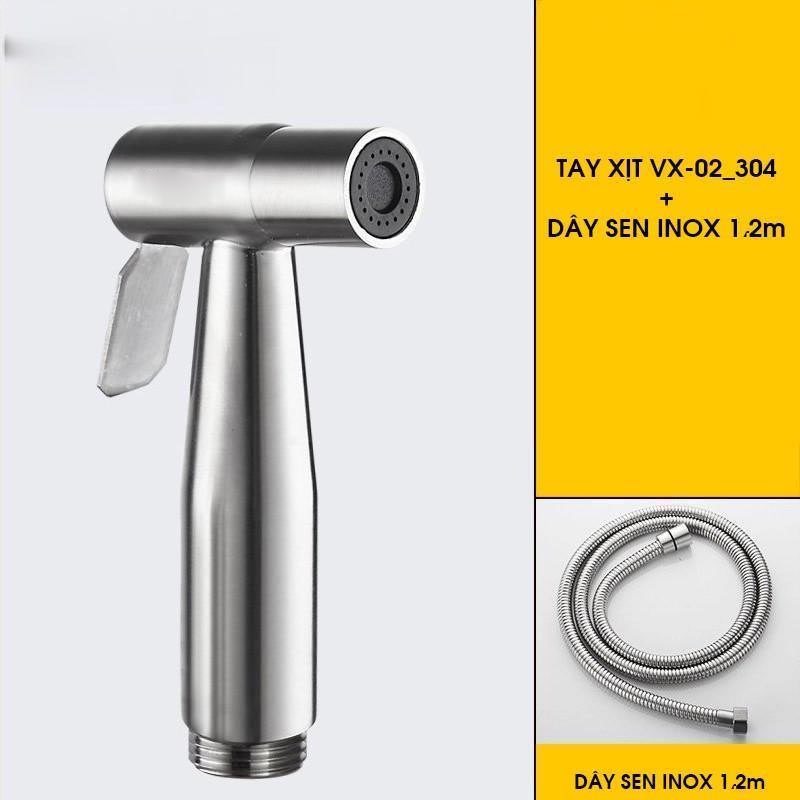 Bộ vòi xịt vệ sinh INOX 304 cao cấp lựa chọn hình ảnh  (dây inox)