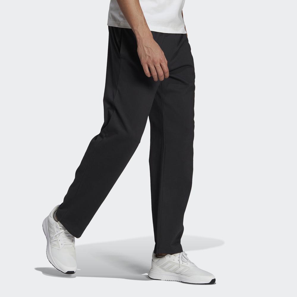 Quần adidas Nam ESSENTIALS OPEN HEM EMBROIDERED SMALL LOGO PANTS Màu đen GK9017