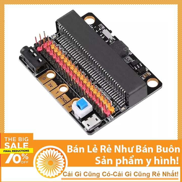 Mạch Micro:bit IOBIT V2.0 Chuyển Đổi Kết Nối IO Micro:bit Thành Header Đực Chuẩn 2.54mm