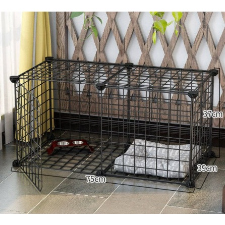 Combo CHUỒNG CHÓ LẮP GHÉP 2 Ô BẰNG LƯỚI SẮT