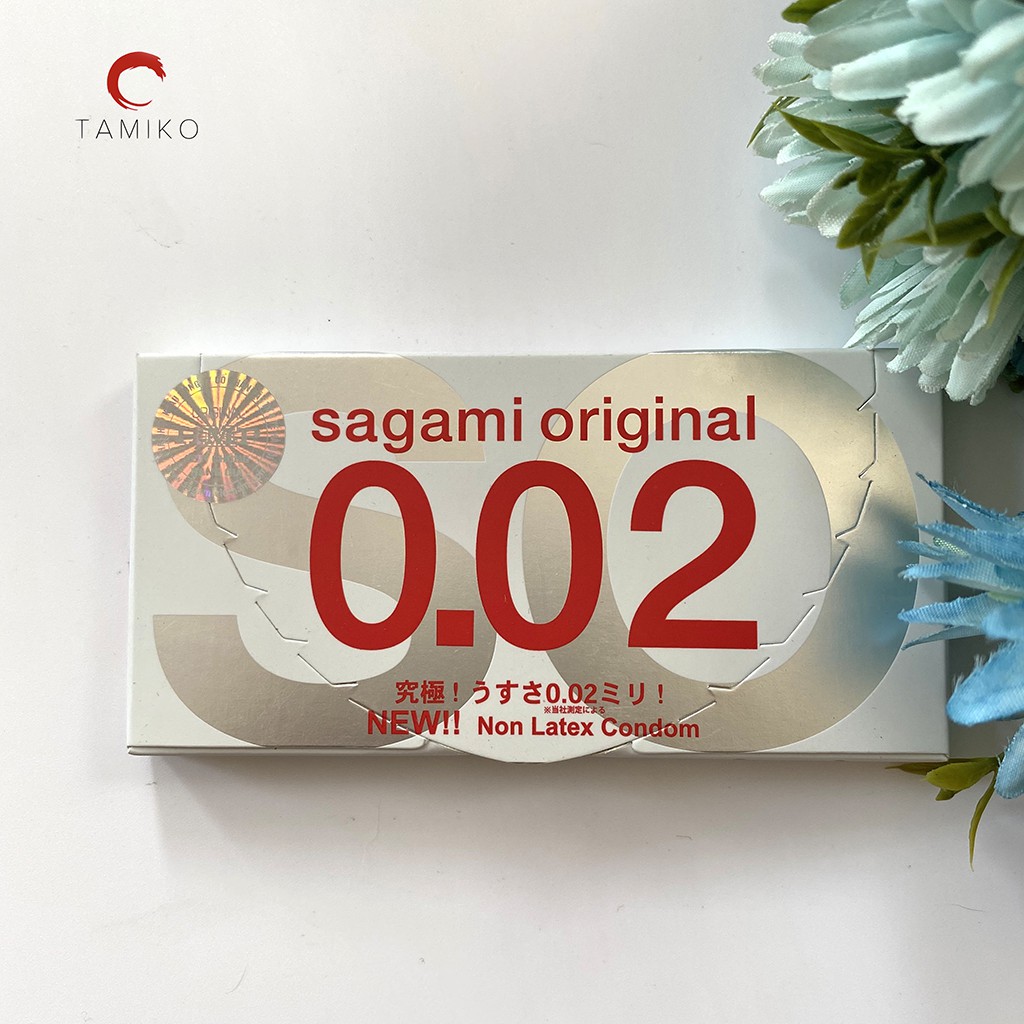 Bao Cao Su SAGAMI ORIGINAL 0.02 Cao Cấp SIÊU MỎNG- Hộp 2 Cái- Chính Hãng Nhật Bản
