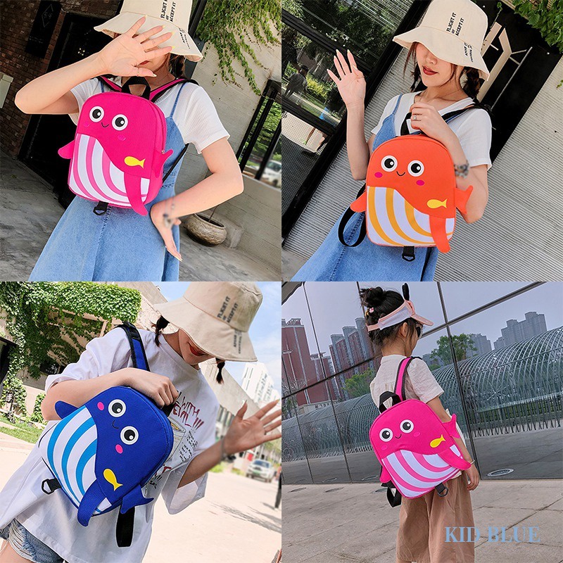 Ba Lô Chống Thất Lạc Hình Cá Voi Hoạt Hình Đáng Yêu Dành Cho Bé