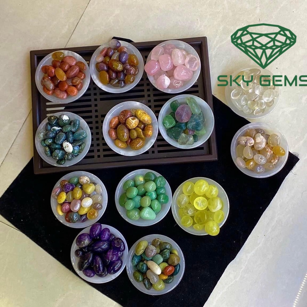 Sỏi đá tự nhiên ngũ sắc trang trí nhà cửa, bể cá, rải nền