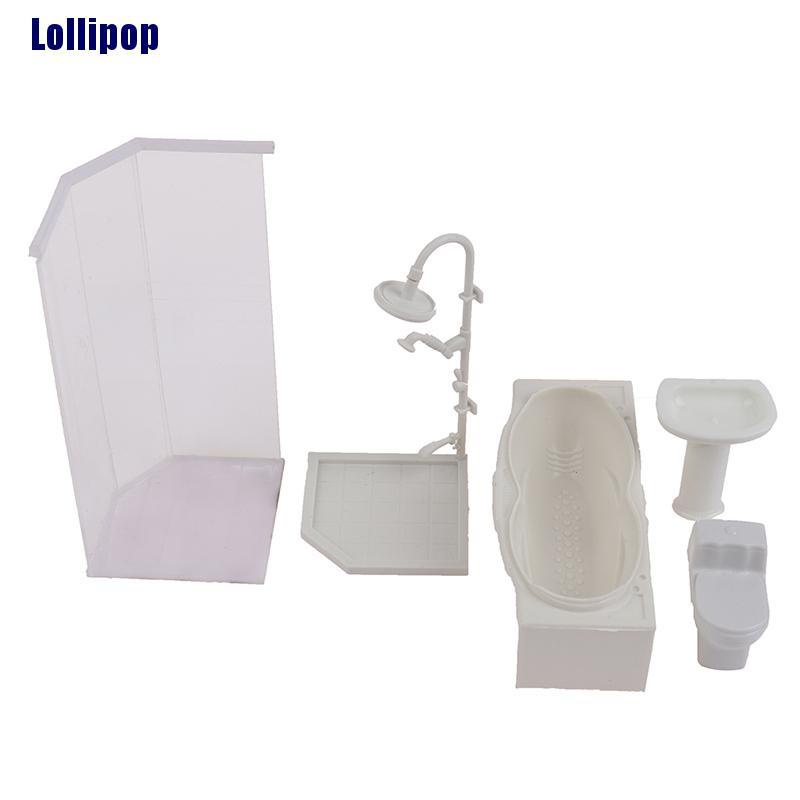Bộ trang trí phòng tắm mini tỉ lệ 1:25 trang trí nhà búp bê
