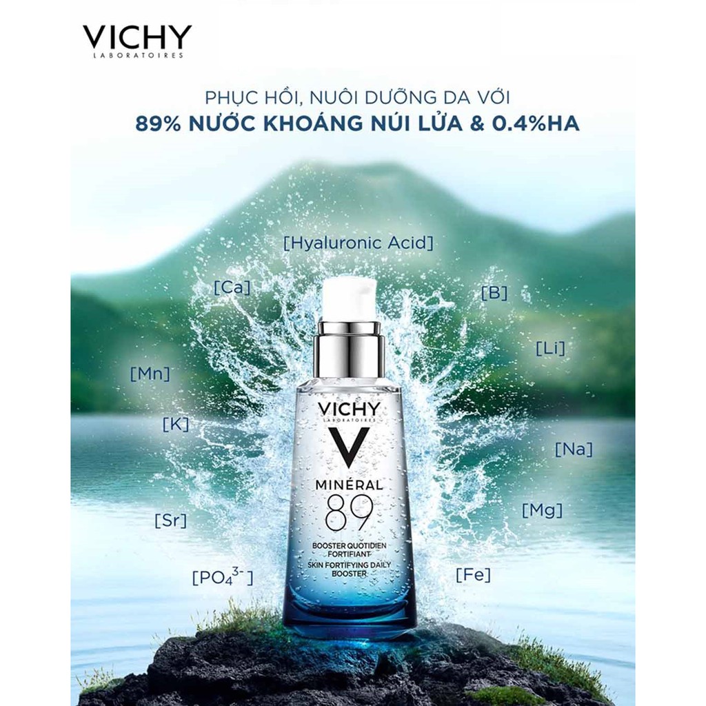 [15ml] Dưỡng chất Vichy giàu khoáng chất Mineral 89 giúp da sáng mịn và căng mượt  Mineral 89 15ml