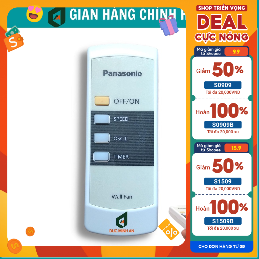 Điều khiển quạt treo tường Panasonic F-409M hàng chính hãng, xuất xứ Malaysia