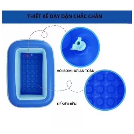 (LỖI 1 ĐỔI 1)Bể bơi 2 tầng cho bé, bể phao bơi trong nhà thành bể cao chống trơn trượt, dày dặn