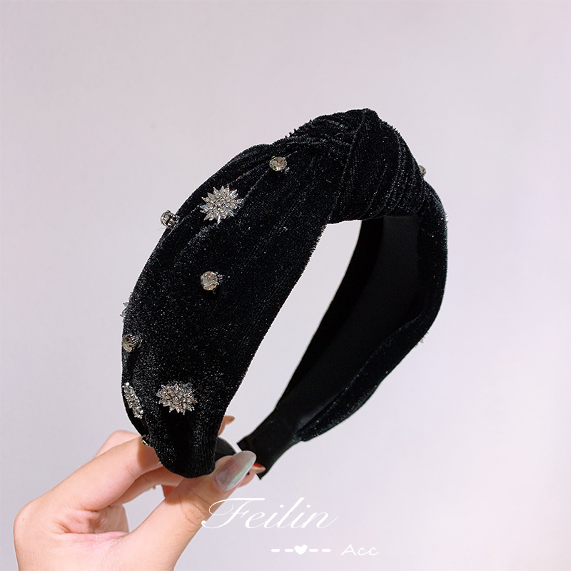 Kẹp tóc cung Headband nữ Hoang Dã đi ra ngoài ban nhạc tóc mùa thu và mùa đông net màu đỏ Hàn Quốc Headband đơn giản rộn