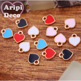 Charm kim loại TÍ HON tim K14 /Nguyên liệu làm phụ kiện handmade