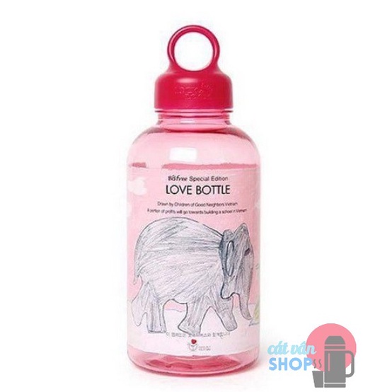 Bình Nước học sinh Lock&Lock Bisfree ABF624  - Màu Hồng Tranh do các em nhỏ Việt Nam vẽ)