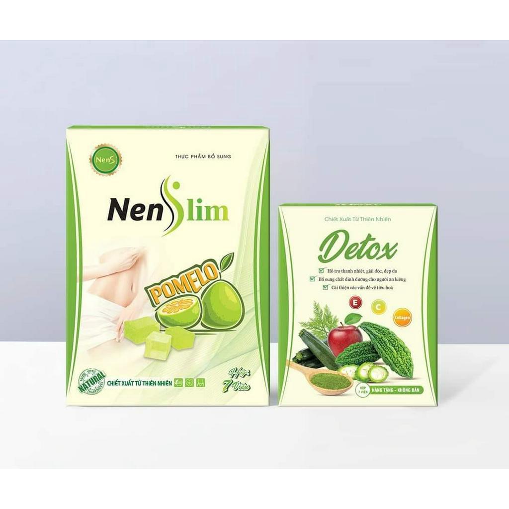 Kẹo gôm bưởi giảm cân Nenslim Chính hãng Kẹo gôm bưởi giảm cân an toàn hiệu quả không gây mệt mỏi hộp 8 viên