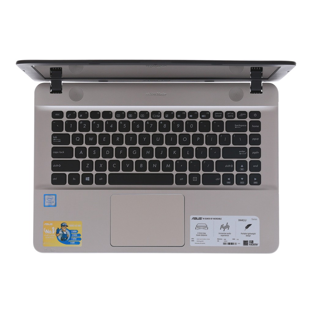 Laptop Asus X441UA (Core i3-6100U/4GB/1TB) màu Vàng