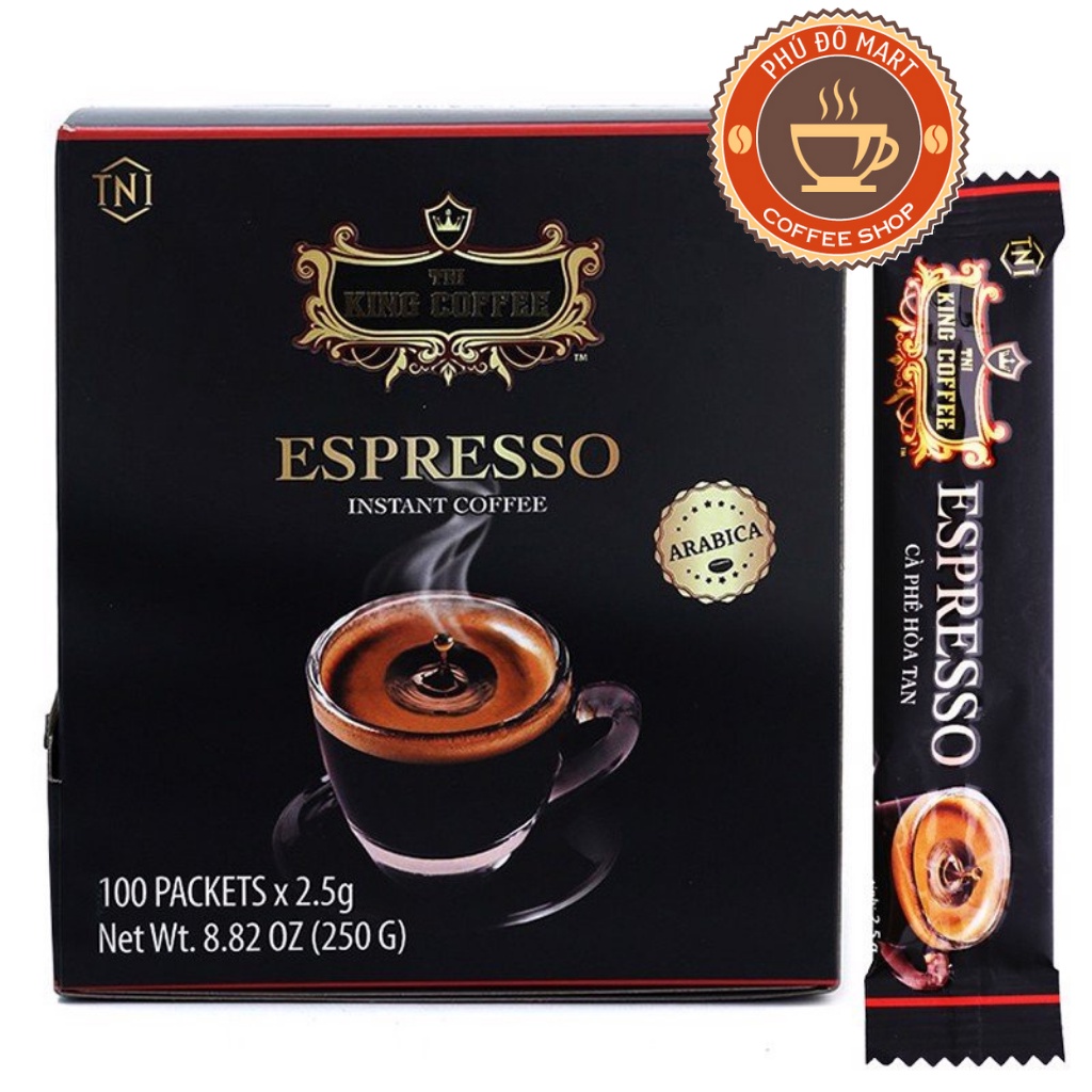 Cà Phê Hoà Tan ESPRESSO TNI King Coffee Hộp 100 Gói * 2.5g