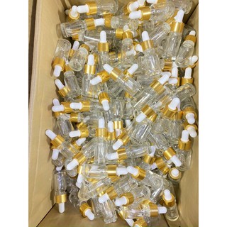 COMBO 10 Lọ Chiết Thủy Tinh Mini 5 ml – 10 ml Kèm Nắp Ống Hút (Pipette) – Dụng Cụ Đựng Serum, Tinh Dầu, Nước Hoa