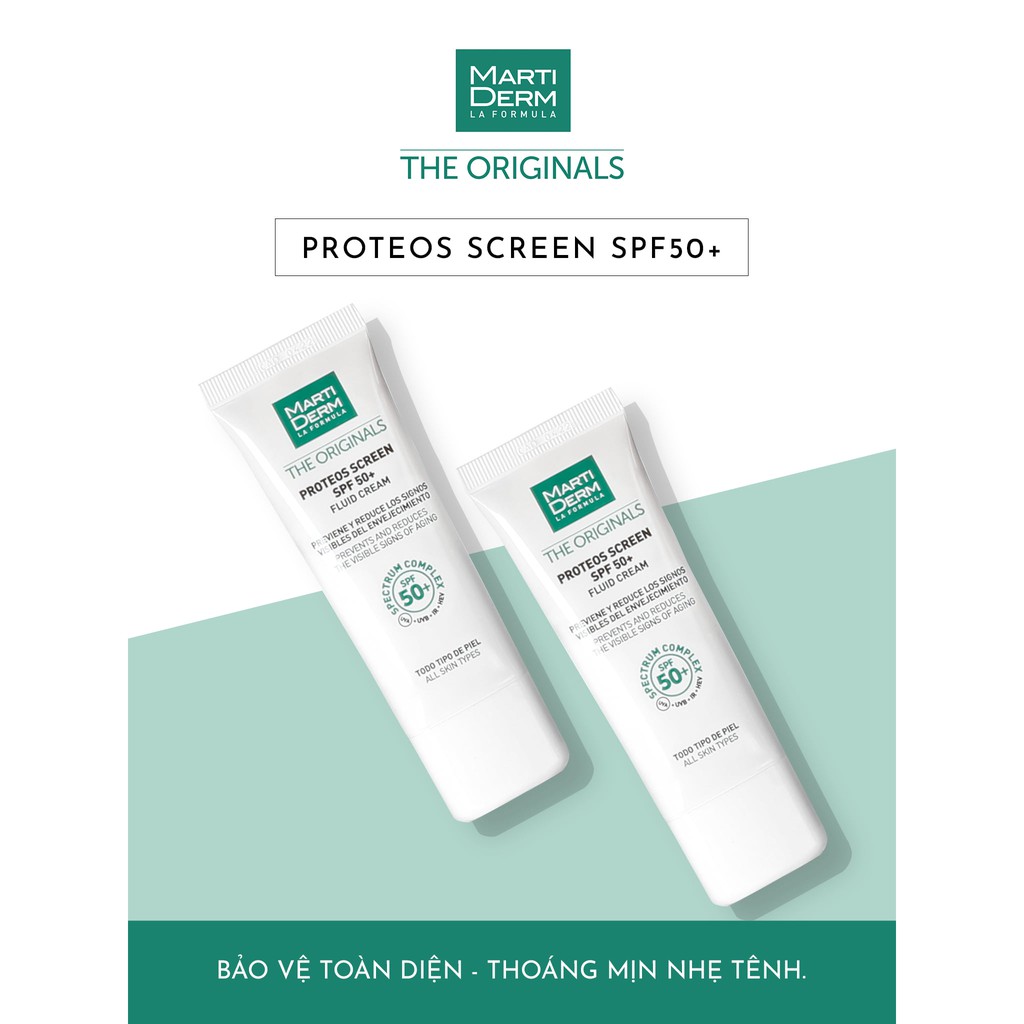 [CHÍNH HÃNG] Kem chống nắng MartiDerm The Originals Proteos Screen SPF50+ Fluid Cream 40ml - Cila House