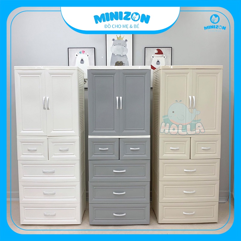 Tủ Nhựa Holla 5 Tầng Ngăn Treo Cao Cấp Cho Bé