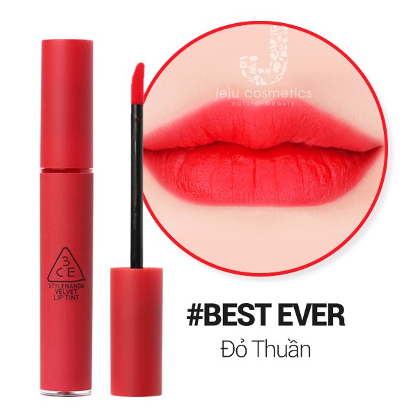 Son Kem Lì 3CE Velvet Lip Tint #Best Ever (màu Đỏ Thuần) Chính hãng