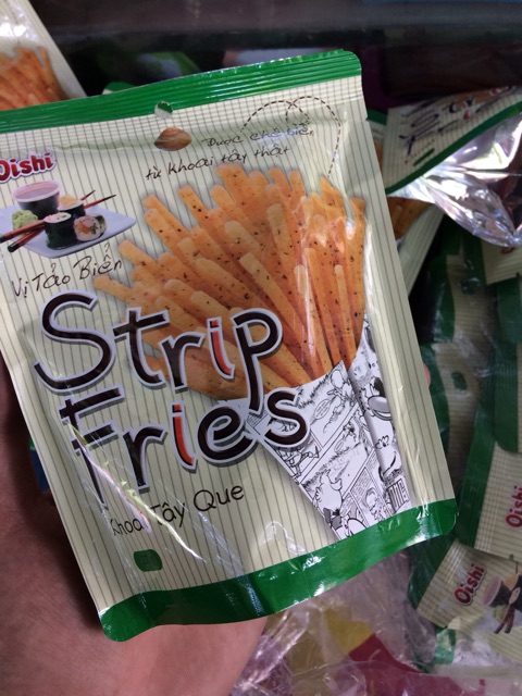 4 Túi Snack Khoai Tây Que Oishi vị tảo biển Strip Fries 27g