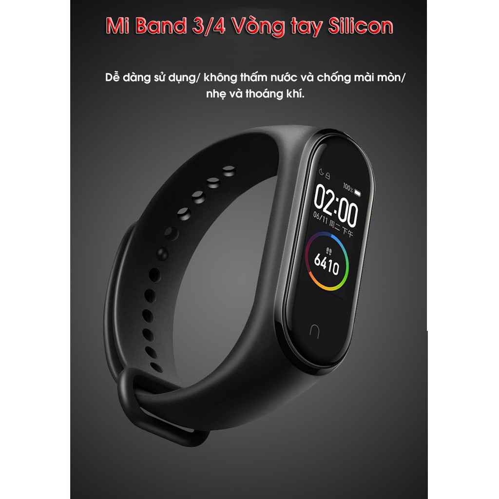 [Mã BMBAU50 giảm 7% đơn 99K] Dây đeo thay thế hiệu PKCB cho vòng tay Xioami miband 3 4