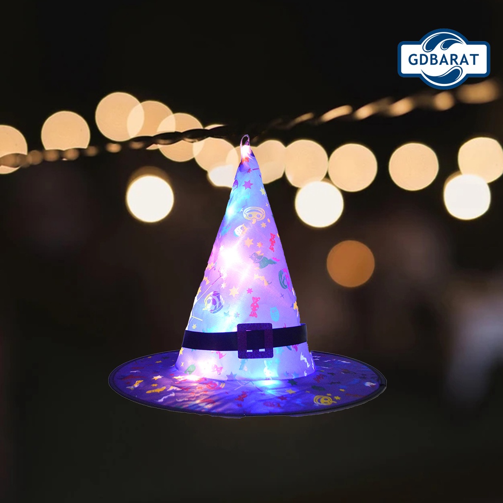 Nón Phù Thủy Vải Có Đèn Led Phát Sáng Thân Thiện Với Môi Trường