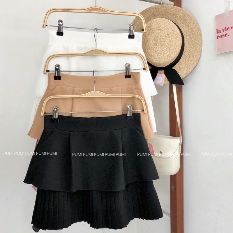 [Mã FAXANH55 giảm 10K đơn 50K] Chân váy tầng ngắn - Pumi