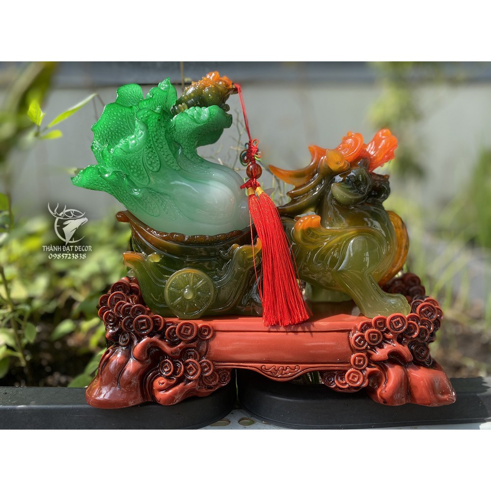 Tượng Tỳ Hưu Kéo Bắp Cải, Cóc Ngậm Tiền Phong Thuỷ Dùng Trang Trí Nội Thất | BigBuy360 - bigbuy360.vn