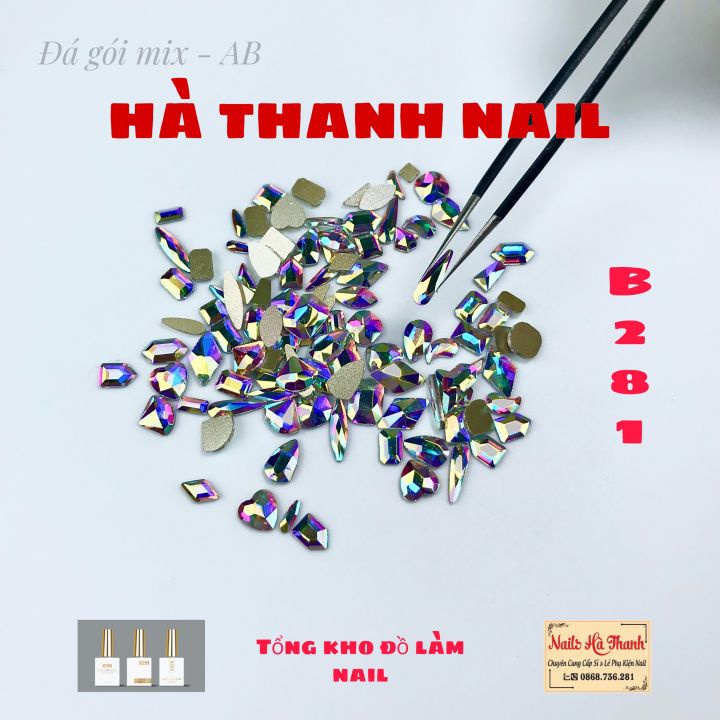 [ Có 7 Màu  ] Đá Chân Bằng Nail Mix 100 Viên Siêu Sáng