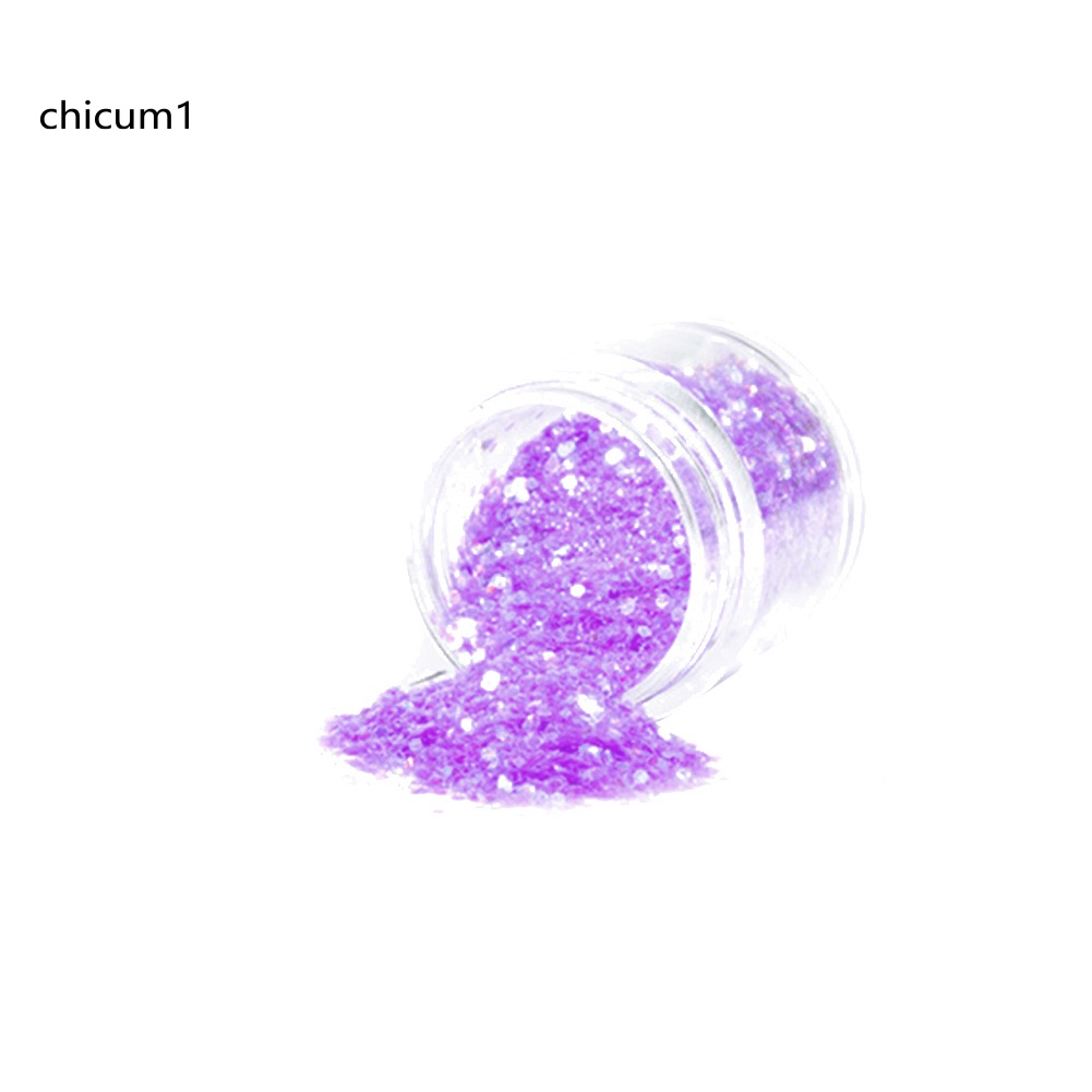 [Hàng mới về] Bột kim tuyến trang trí móng tay 10g DIY tùy chọn màu sắc