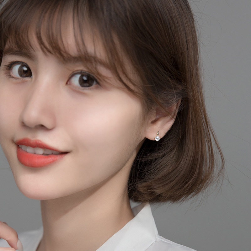 Bông tai mạ bạc 925 đơn giản thanh lịch thời trang
