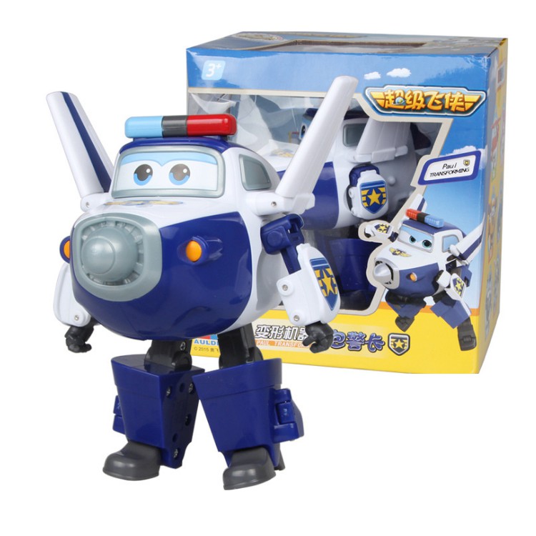 Đồ chơi lắp ghép super wings đội bay siêu đẳng mô hình máy bay cảnh sát paul cỡ lớn đồ chơi trẻ em