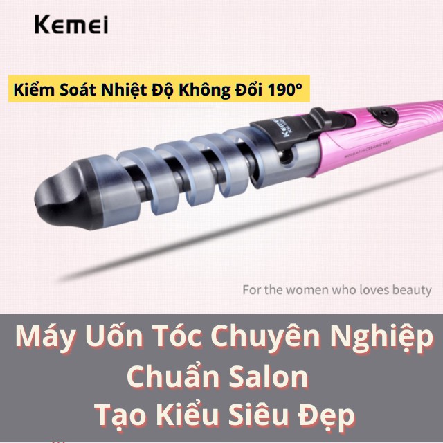 Máy Làm Tóc 🍁FREESHIP🍁 Uốn Xoăn Mini Chuẩn Salon Chính Hãng Bảo Hành 12 Tháng Tặng Lược Massage