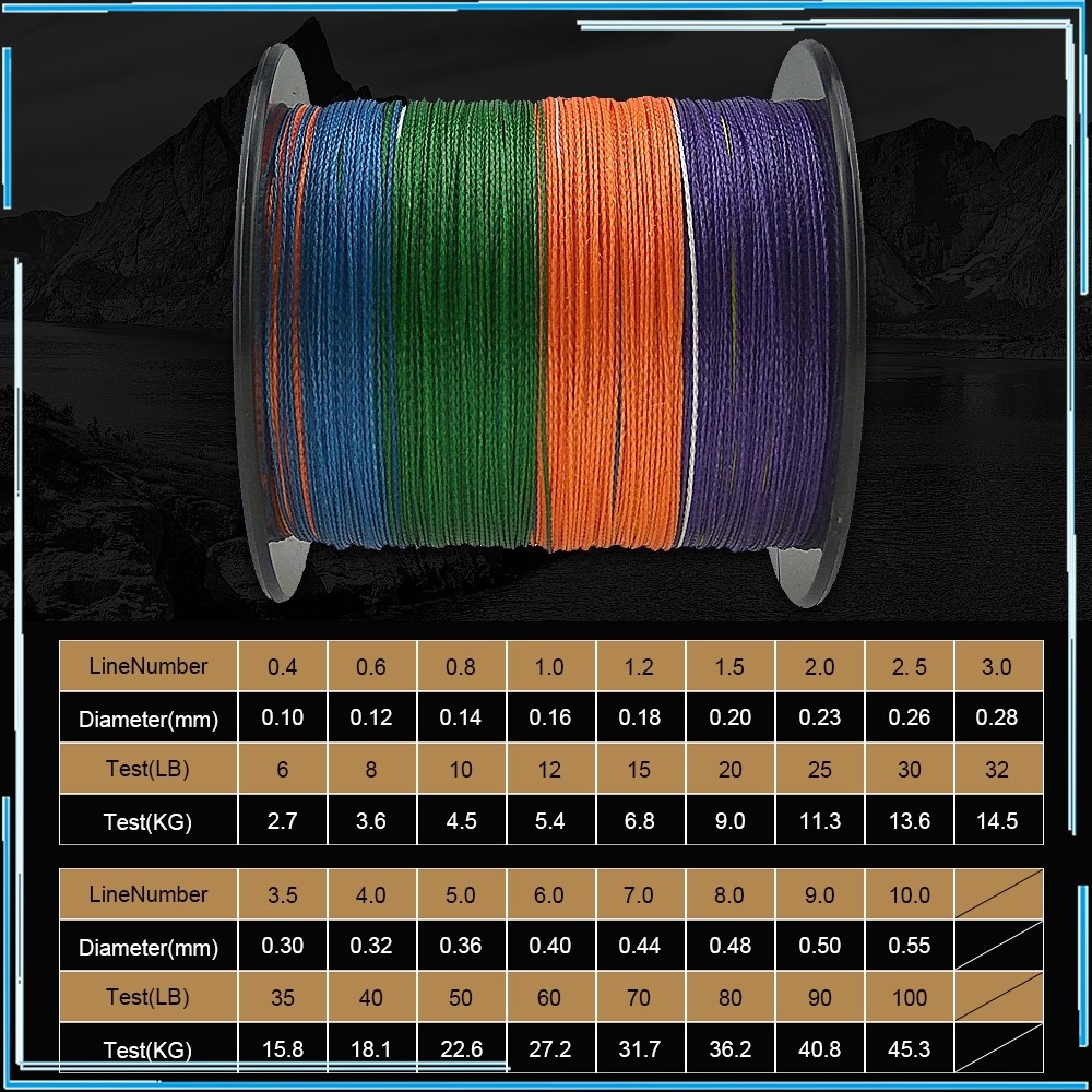 Tali Cuộn Dây Câu Cá 6-100lb 300m Chất Lượng Cao