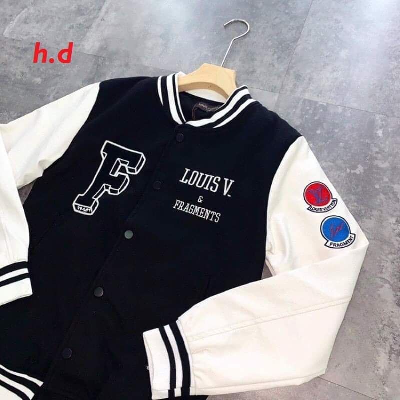 √Áo gió bomber,unisex nam nữ,bomber tay trắng F- Louis√