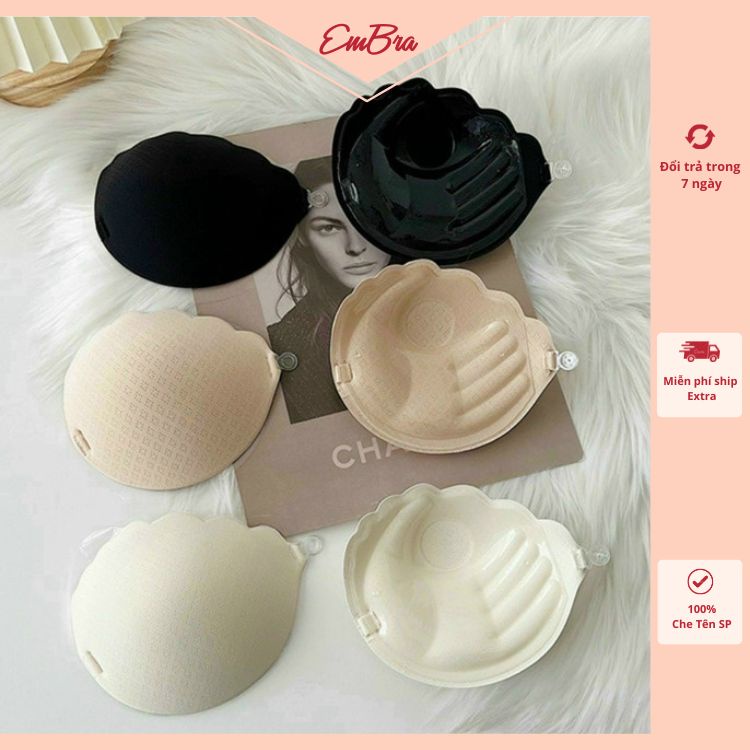 Áo dán ngực Embra đệm bàn tay nâng ngực khuy cài giữa mút thông hơi EBPK13