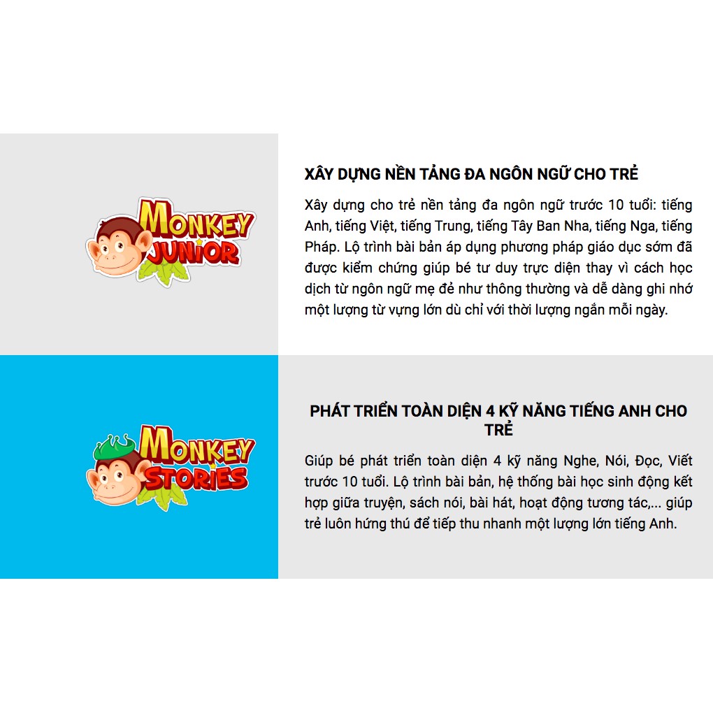 Combo 4 Monkey Toàn quốc - Voucher Combo Mã học 4