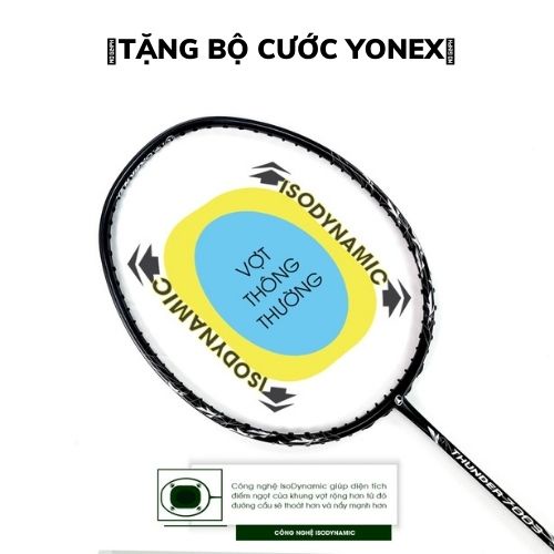 Vợt cầu lông 🎁  ProKennex THUNDER 7003 🎁  BẢO HÀNH 6 THÁNG 🎁 TẶNG KÈM TÚI NHUNG ĐỰNG VỢT🎁 QUẤN CÁN🎁BỘ CƯỚC YONEX🎁