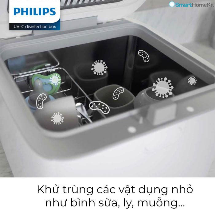 Hộp khử trùng Philips UV-C Disinfection Box 10L - diệt khuẩn nhanh an toàn tại nhà